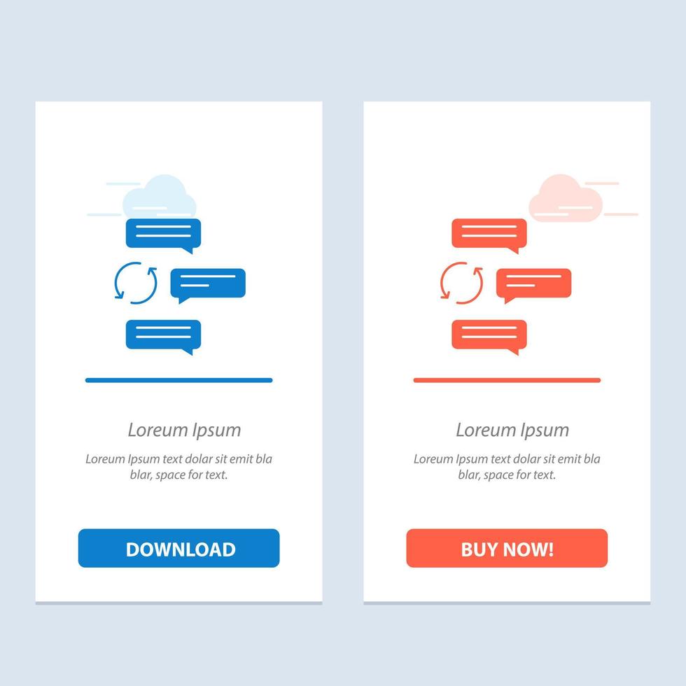 chat chatten konversation dialog auto roboter blau und rot jetzt herunterladen und kaufen web-widget-kartenvorlage vektor