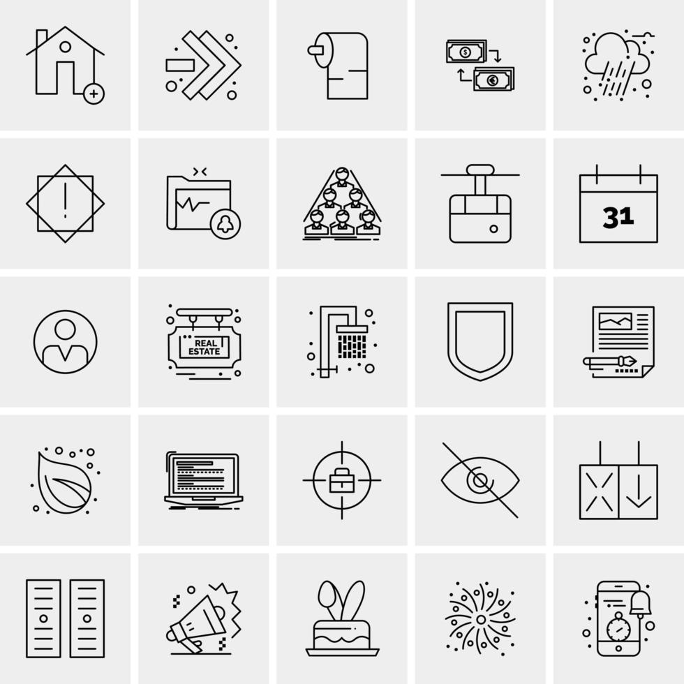 25 universelle Business-Icons Vektor kreative Icon-Illustration zur Verwendung in Web- und Mobilprojekten