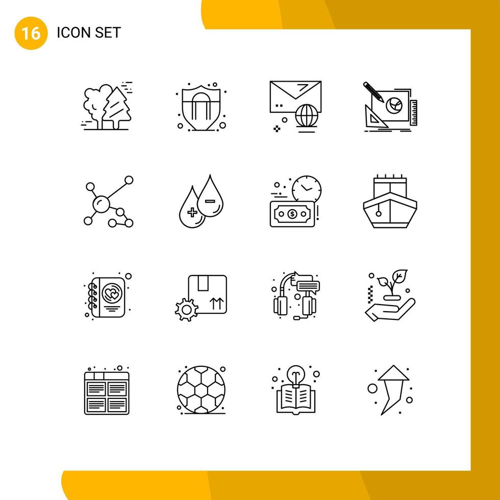 16 kreativ ikoner modern tecken och symboler av atom aning konto kreativ logotyp redigerbar vektor design element