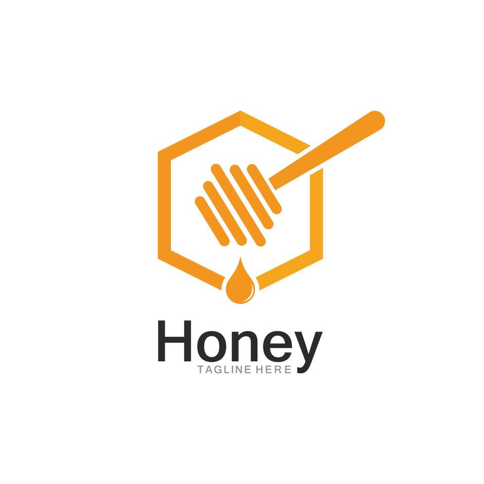 Honig Logo Template Design Vektor, Emblem, Designkonzept vektor