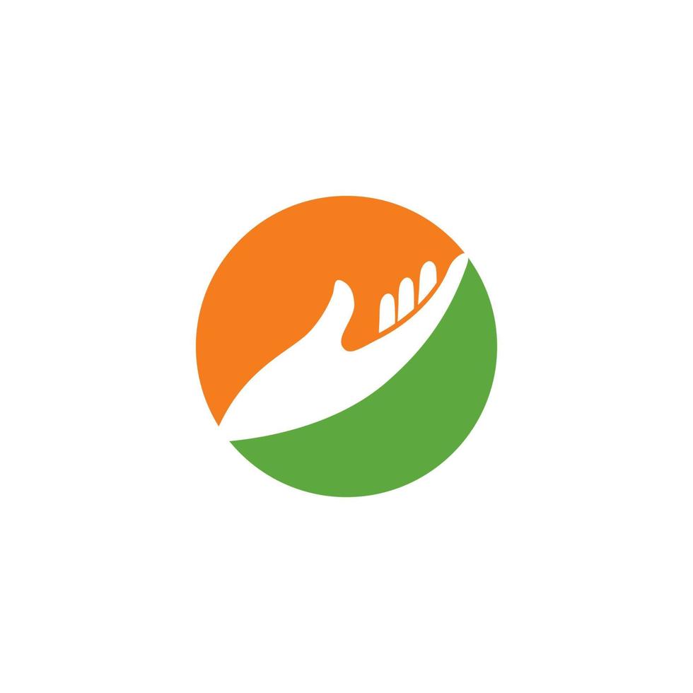 Handpflege-Logo-Schablonenvektorikonenillustration vektor