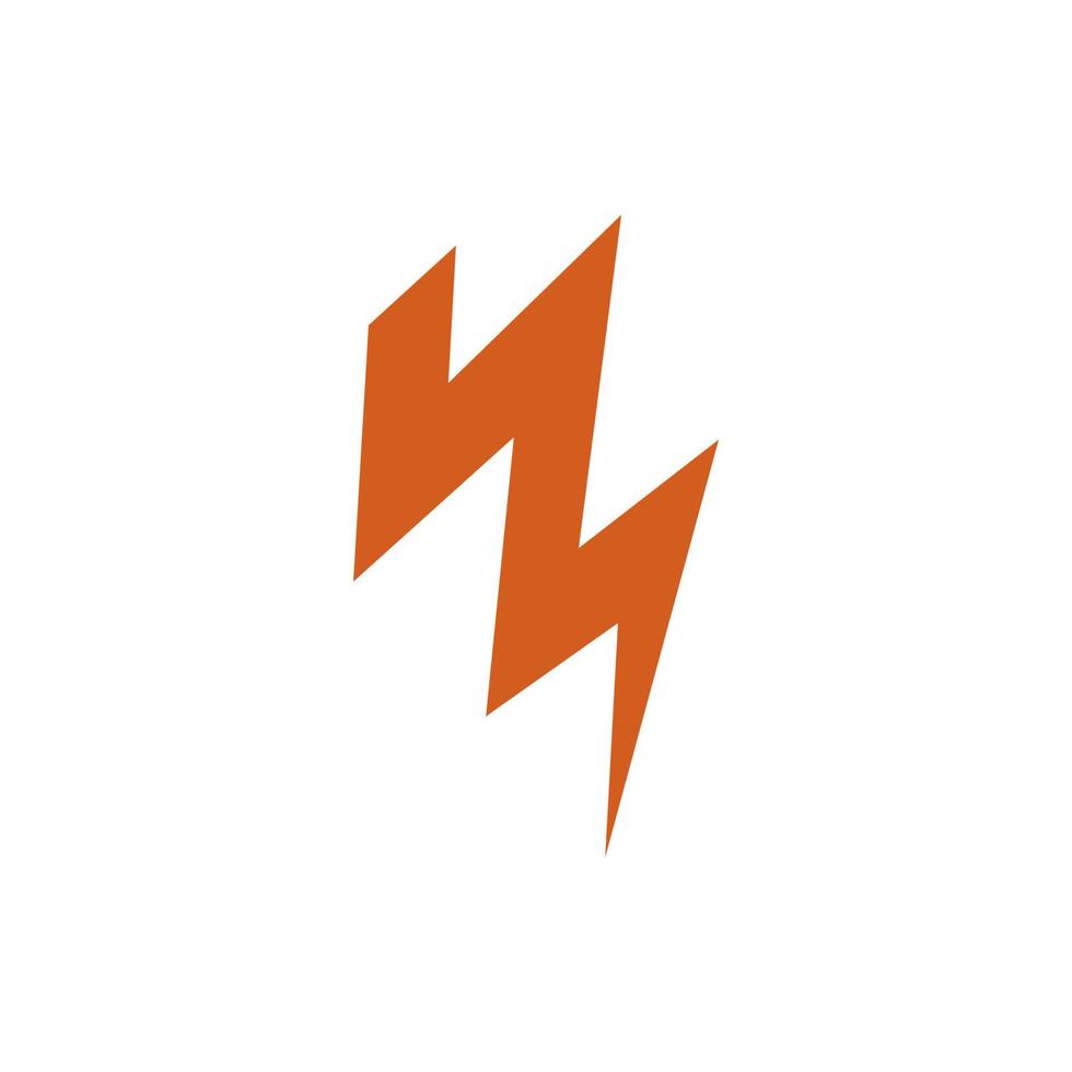 Blitz, Designelement für das Vektorlogo des elektrischen Stroms. Energie- und Donnerstromsymbol vektor