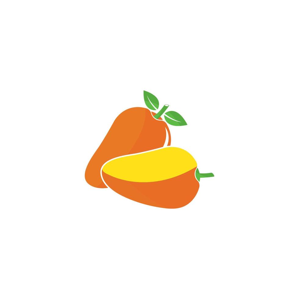 mango im flachen stil. Mango-Vektor-Logo. vektor