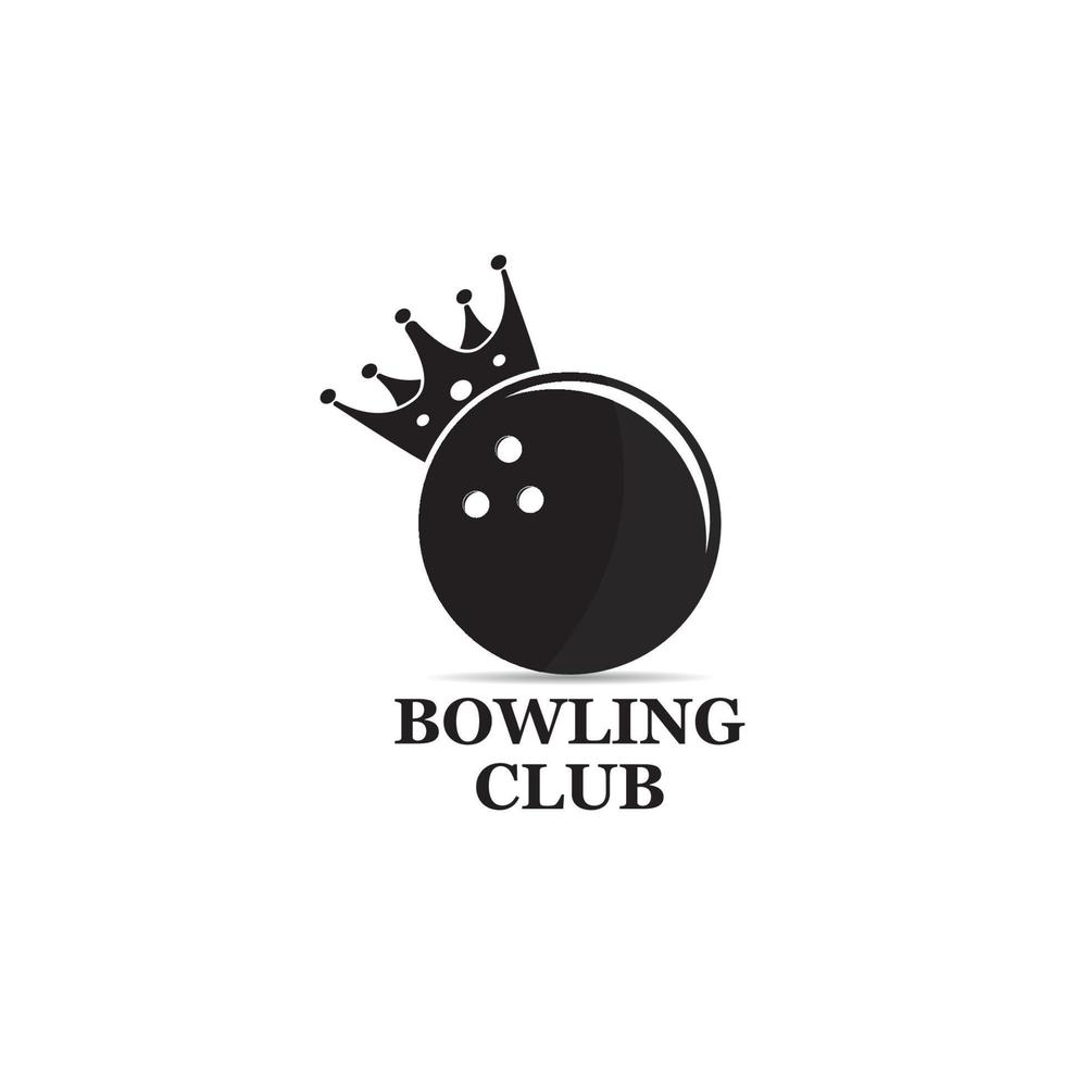 Vektor-Set von Bowling-Logos, Bowling-Logo-Emblemen und Bowling-Logo-Design vektor