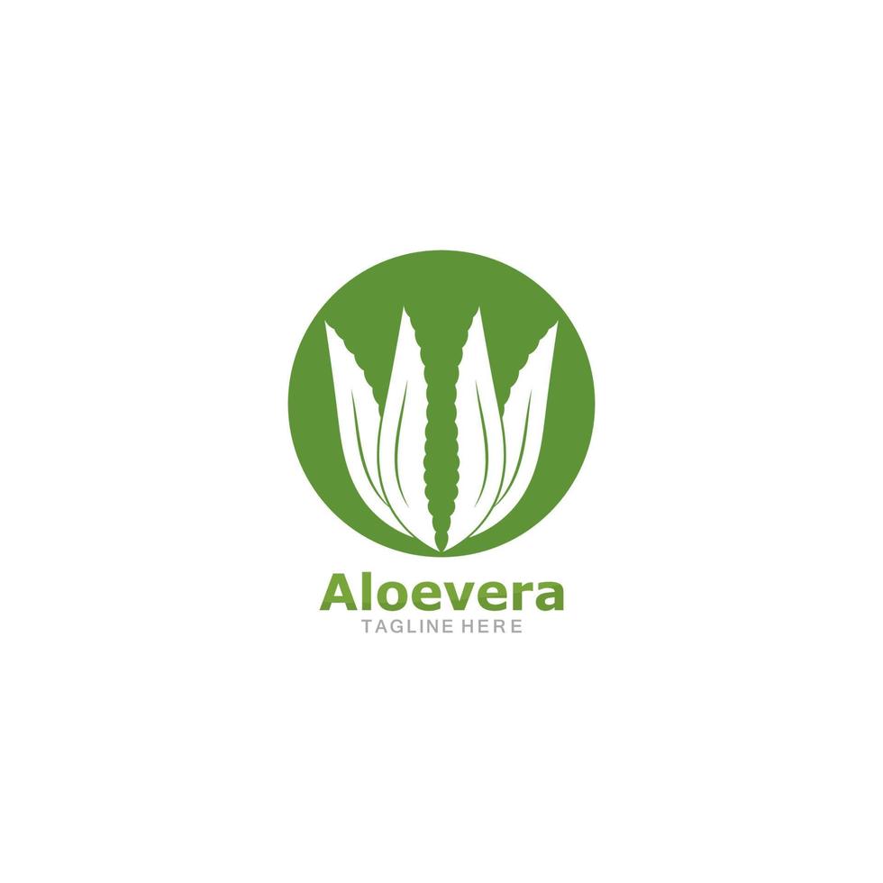 Satz von Aloevera-Logo-Vorlagen-Vektorsymbol vektor