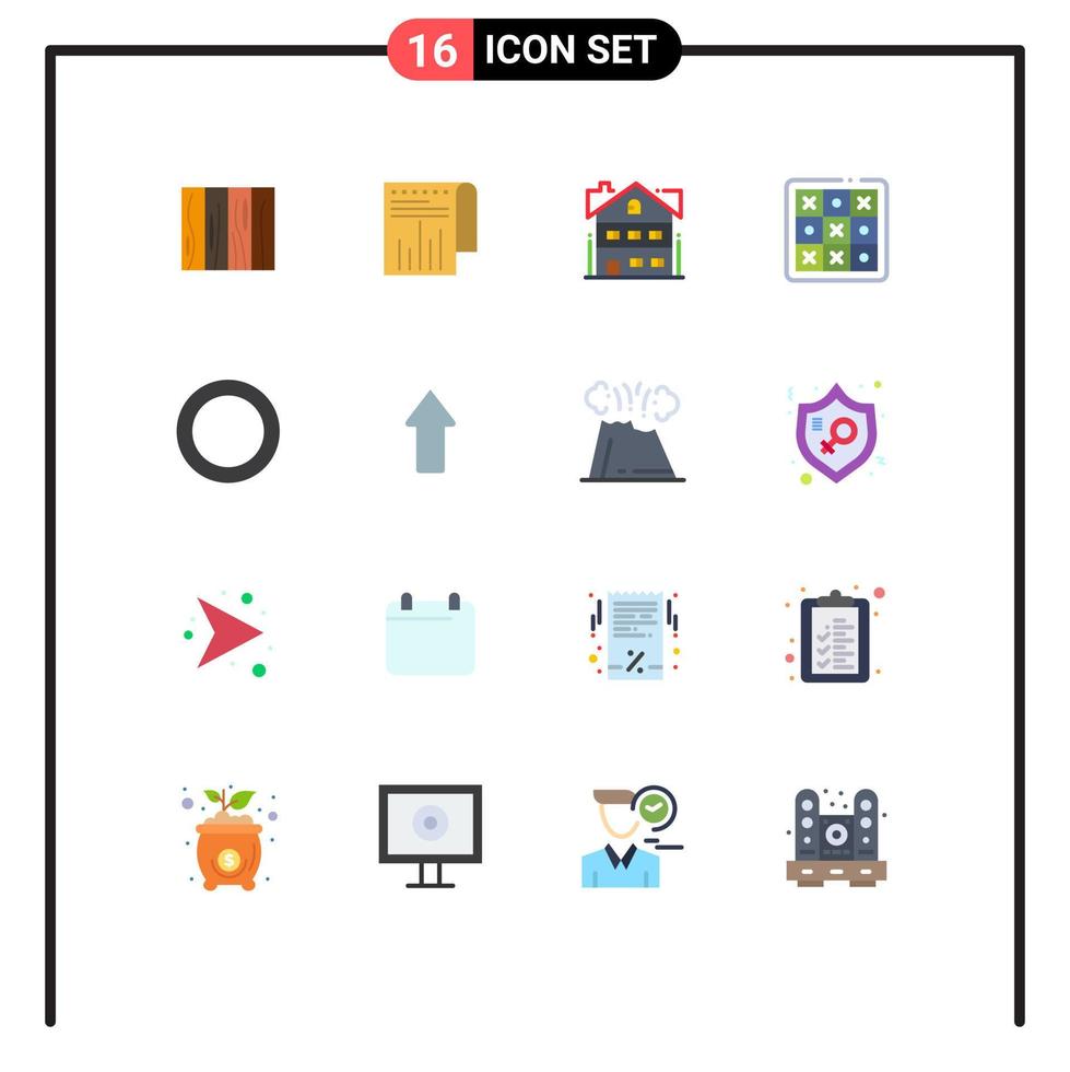 uppsättning av 16 modern ui ikoner symboler tecken för tic tac tå tå modern tac byggnad redigerbar packa av kreativ vektor design element