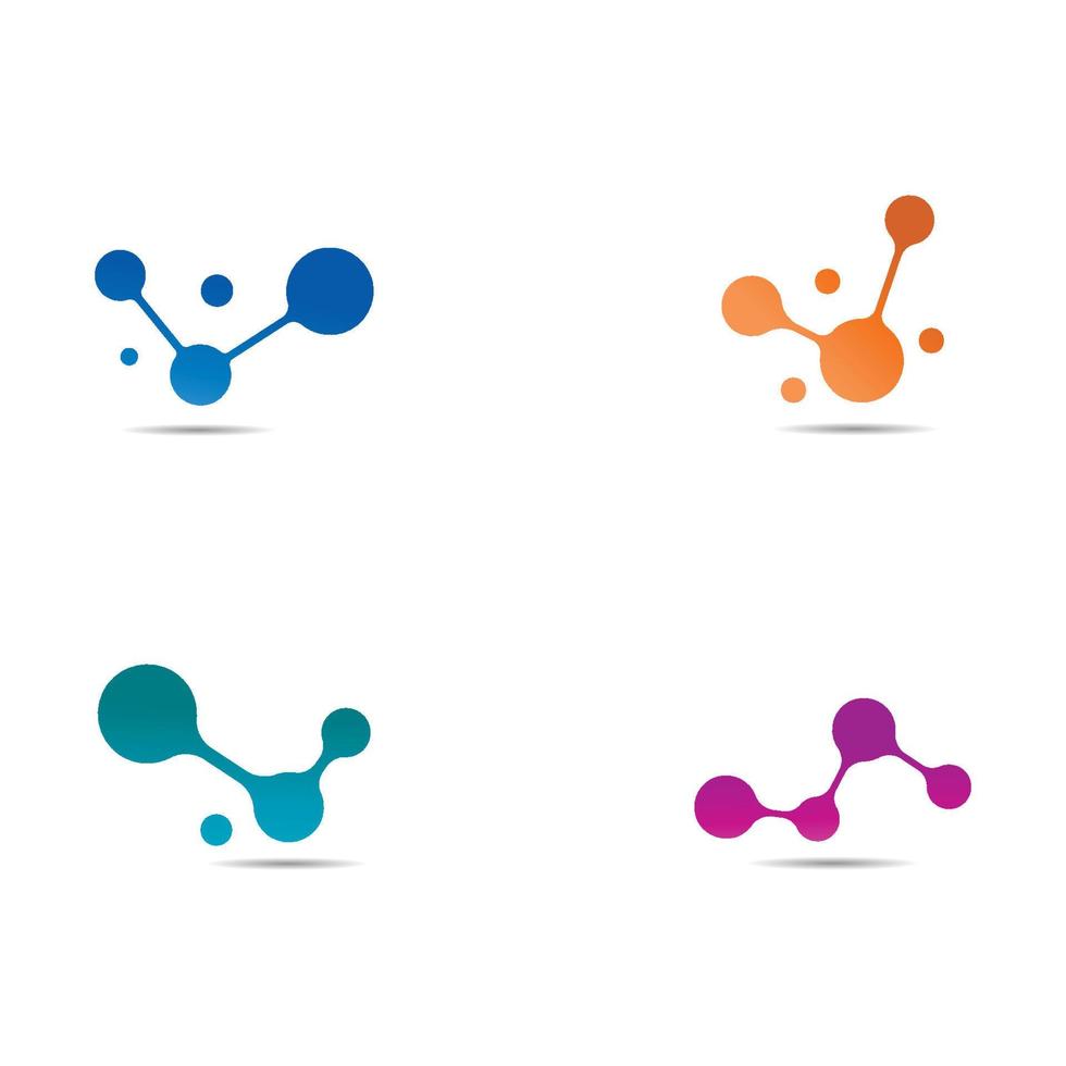 Molekül-Logo-Vektor-Symbol-Illustration vektor
