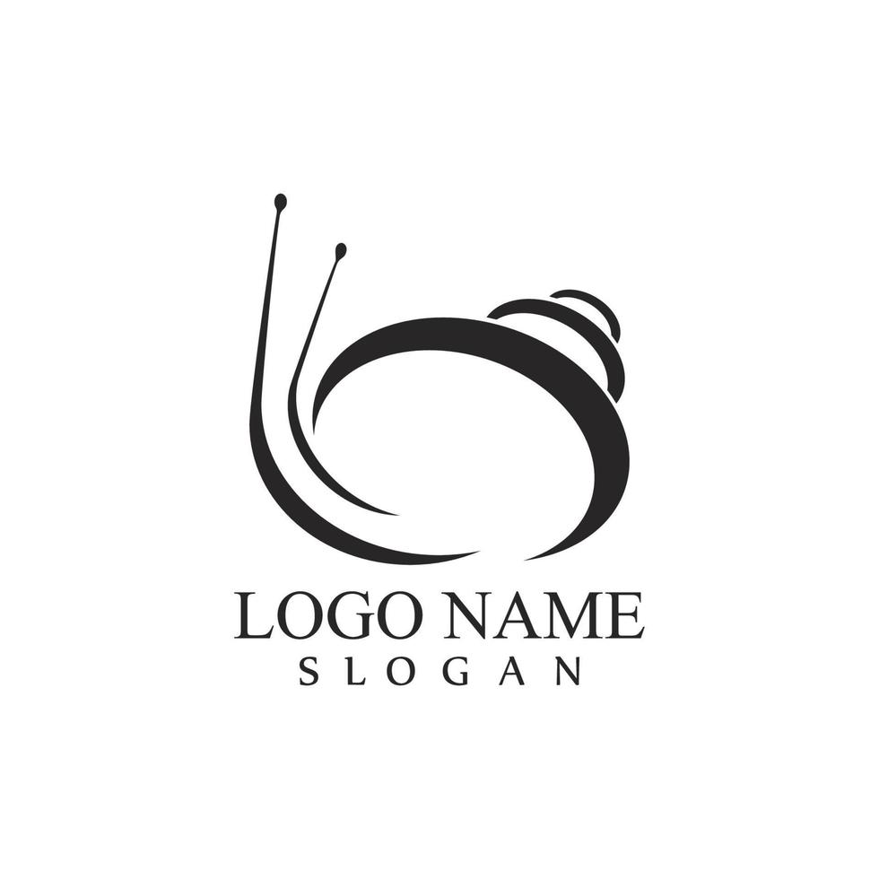 snigel logotyp mall vektor ikon illustration