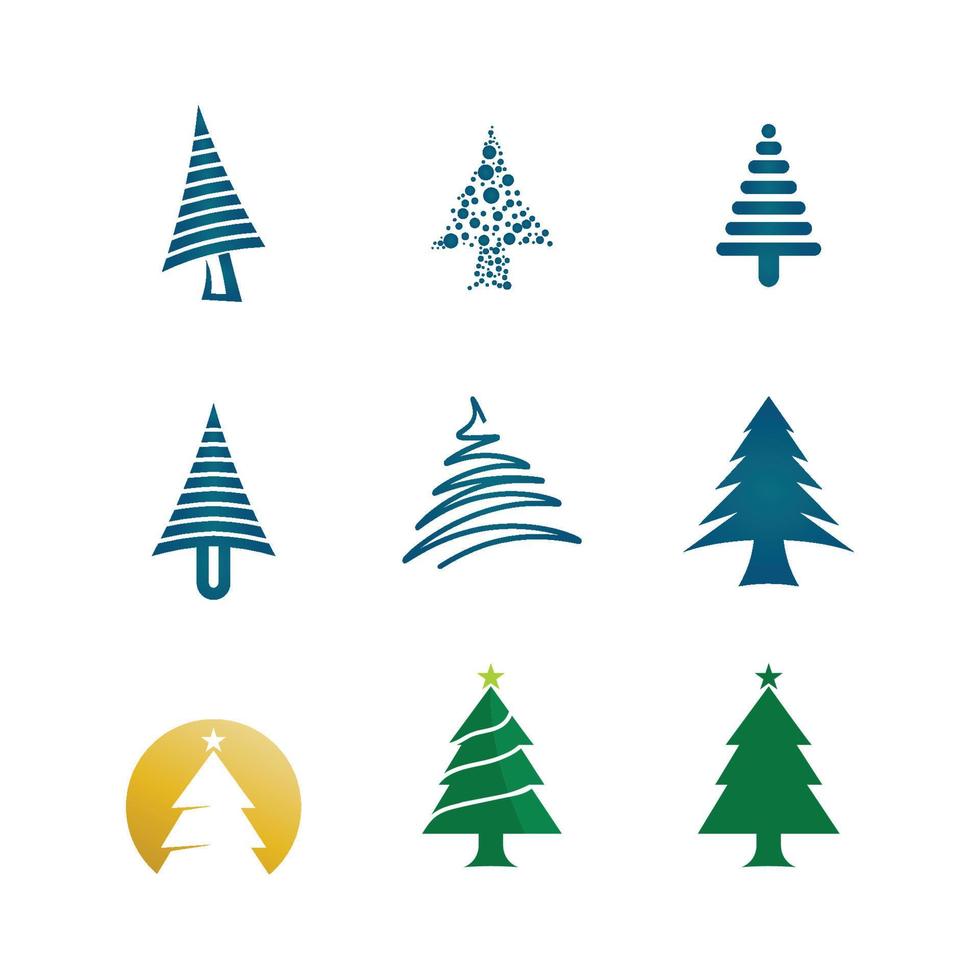 jul och ny år Semester symbol och logotyp design vektor