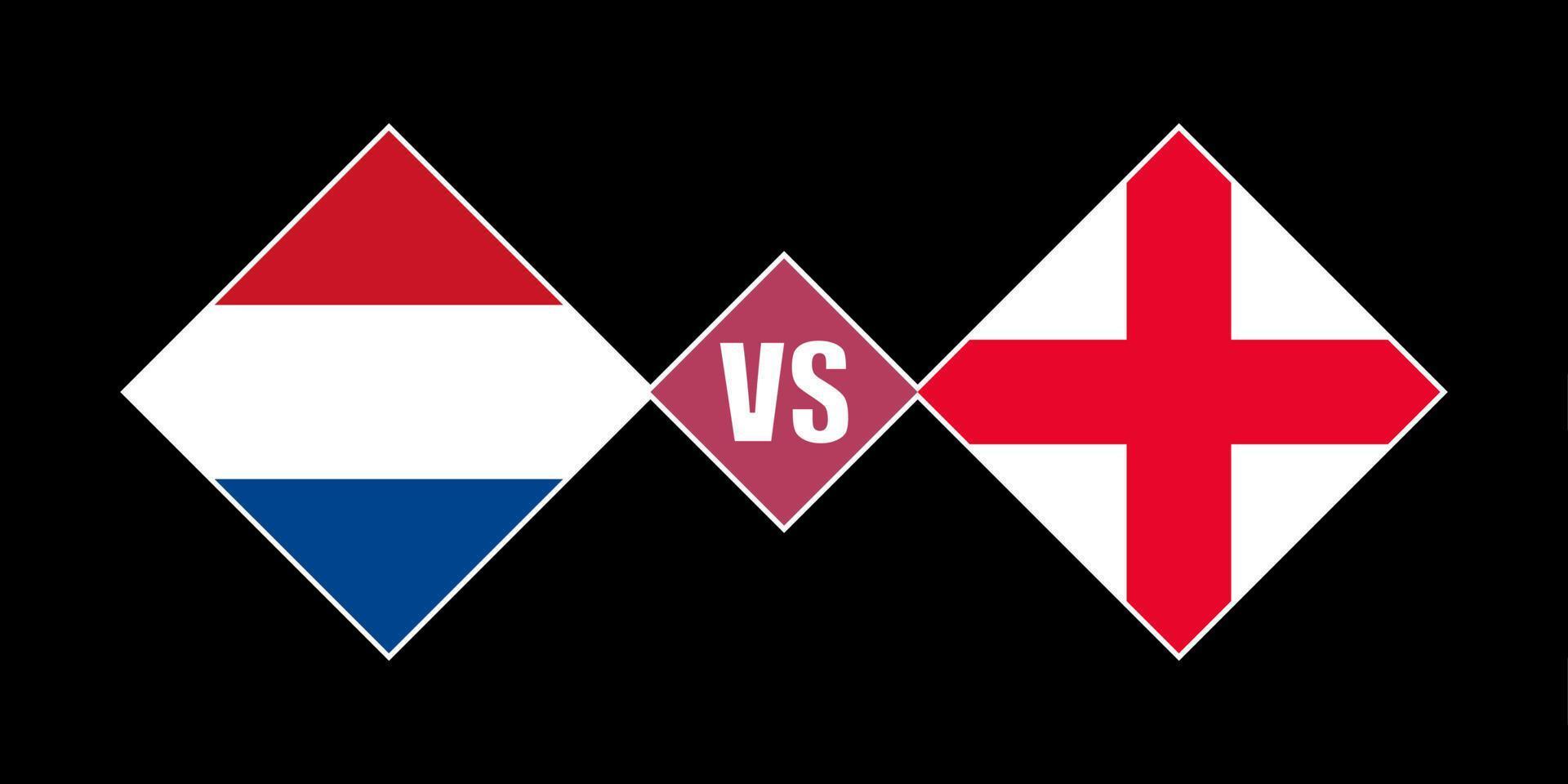 niederlande vs england flaggenkonzept. Vektor-Illustration. vektor