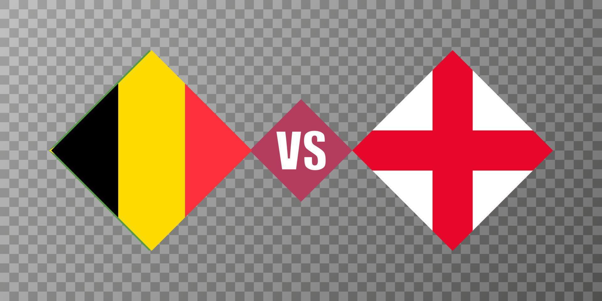 belgien vs england flaggenkonzept. Vektor-Illustration. vektor