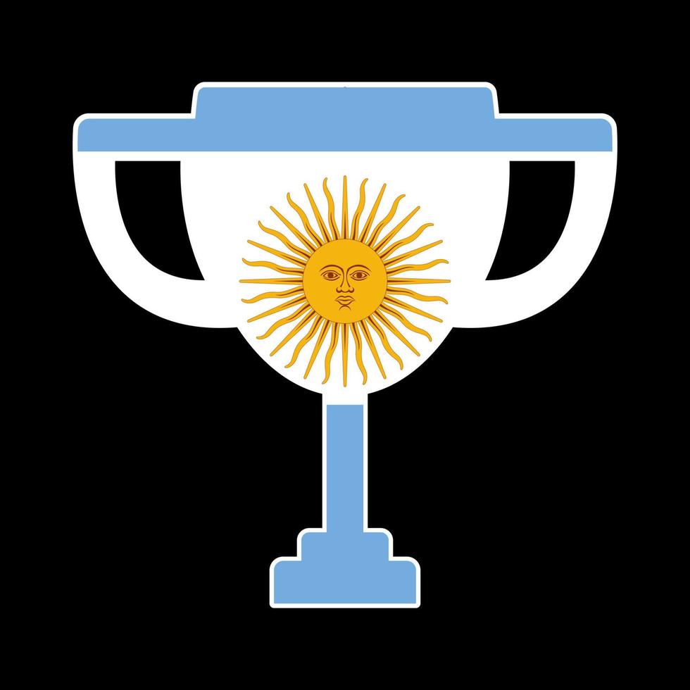 Tasse des Gewinners des Wettbewerbs in der Farbe von Argentinien. Vektor-Illustration. vektor