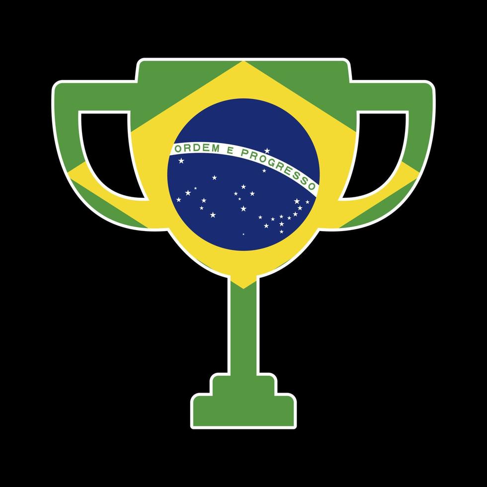 tasse des gewinners des wettbewerbs in der farbe brasilien. Vektor-Illustration. vektor