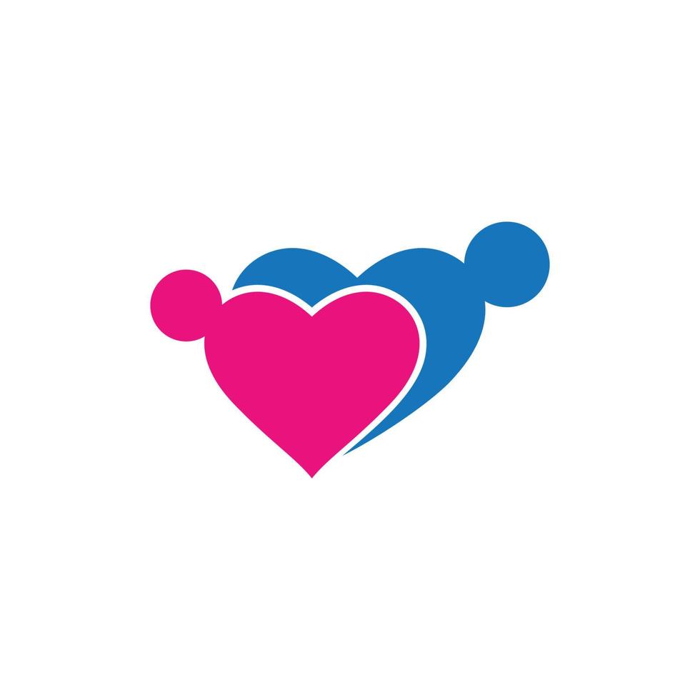 Liebe Logo Vorlage Vektor Icon Illustration