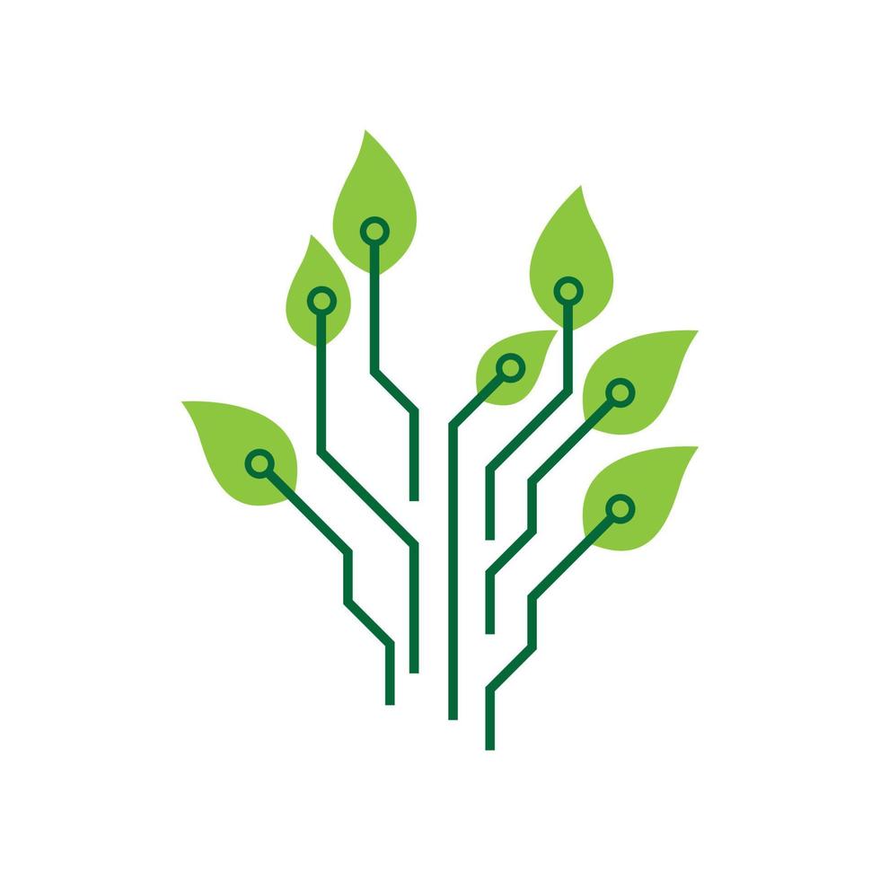 eco tech logo design vektor