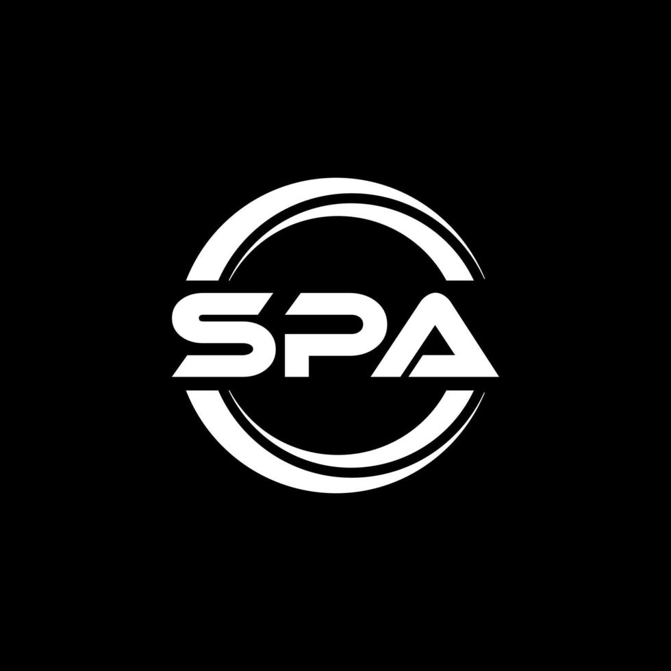 spa brev logotyp design i illustration. vektor logotyp, kalligrafi mönster för logotyp, affisch, inbjudan, etc.