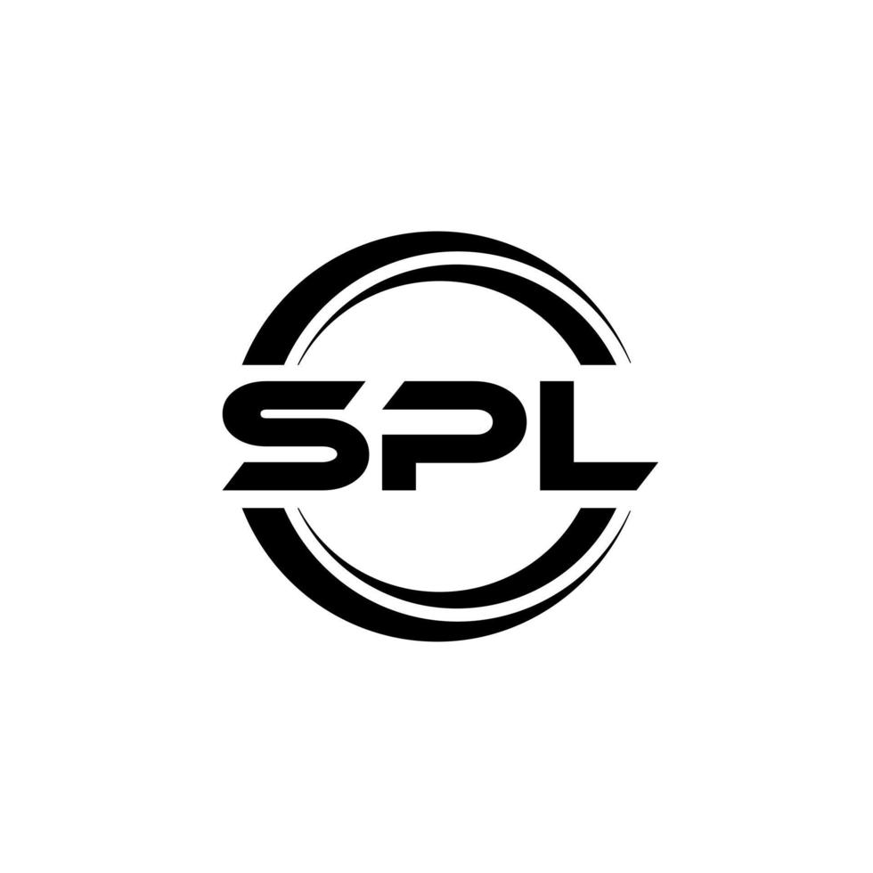 spl brev logotyp design i illustration. vektor logotyp, kalligrafi mönster för logotyp, affisch, inbjudan, etc.