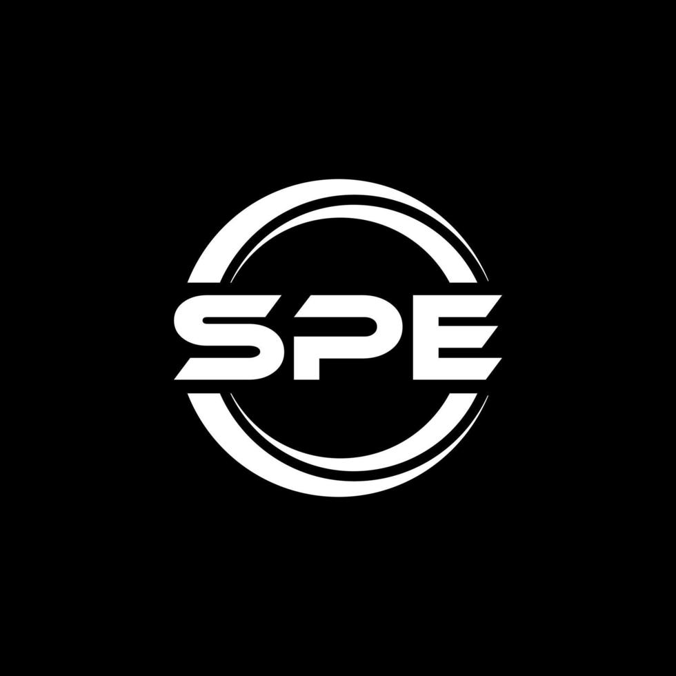 spe brev logotyp design i illustration. vektor logotyp, kalligrafi mönster för logotyp, affisch, inbjudan, etc.