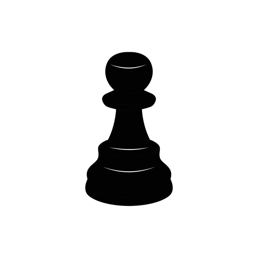 schack pantsätta silhuett. svart och vit ikon design element på isolerat vit bakgrund vektor