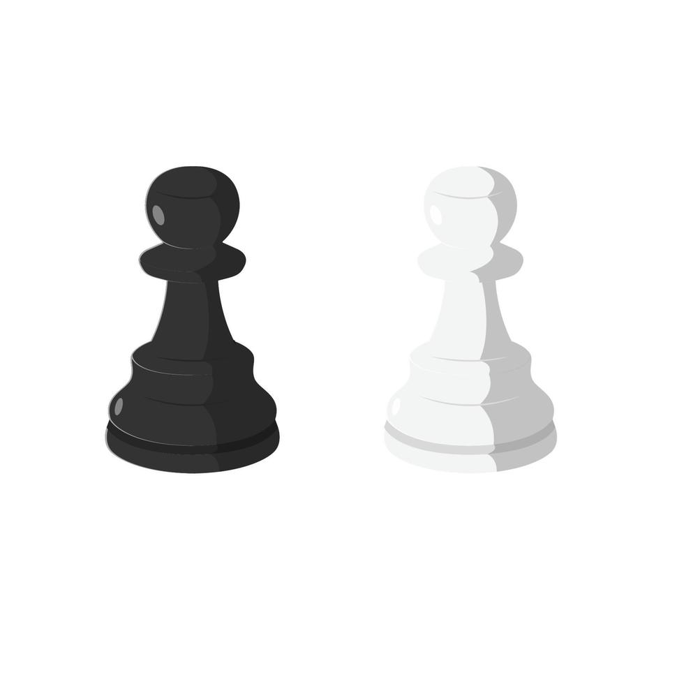 schack pantsätta svart och vit platt illustration. rena ikon design element på isolerat vit bakgrund vektor