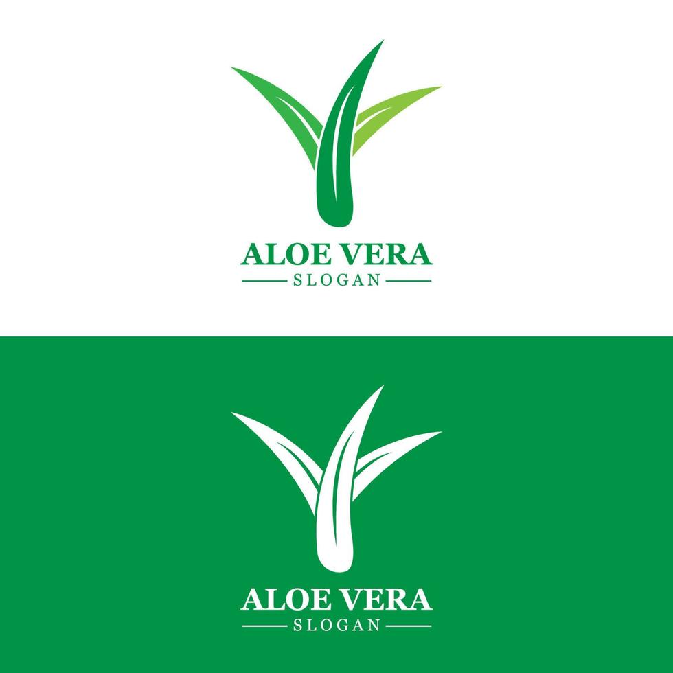 aloe vera logo, gesundheitsblattvektor, design geeignet für schönheitssalon, organisches recycling, hautgesundheitsblatt vektor