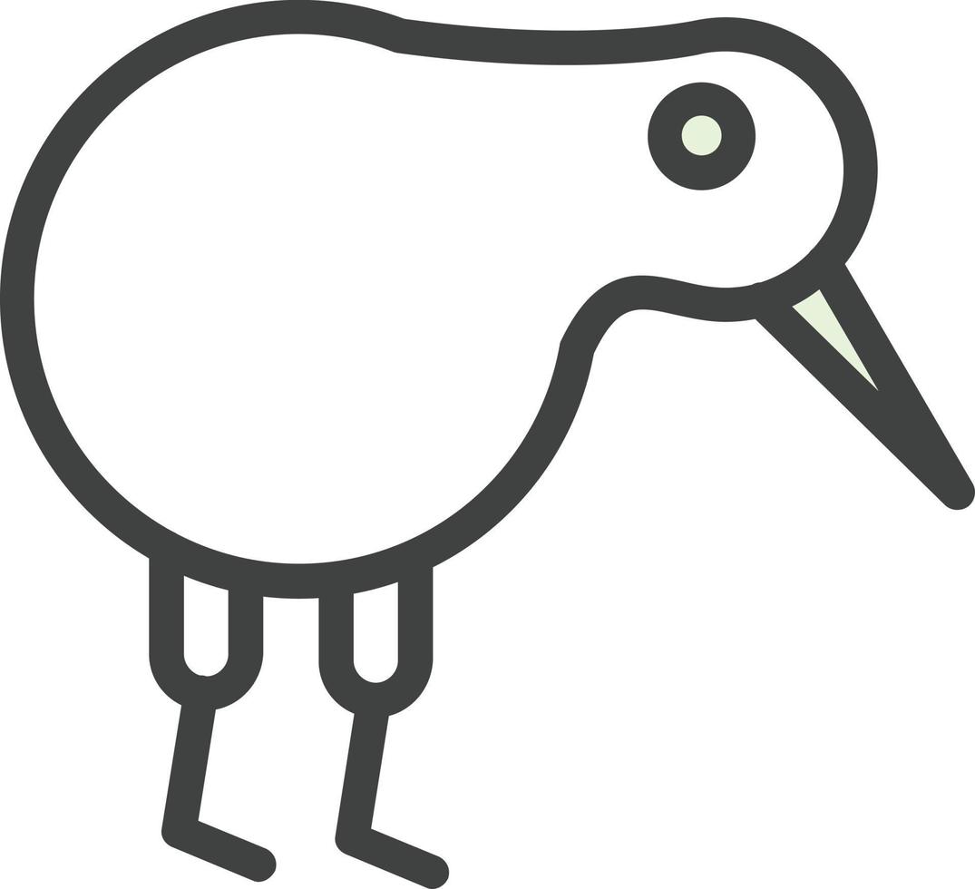 Kiwi-Vogel-Vektor-Icon-Design vektor