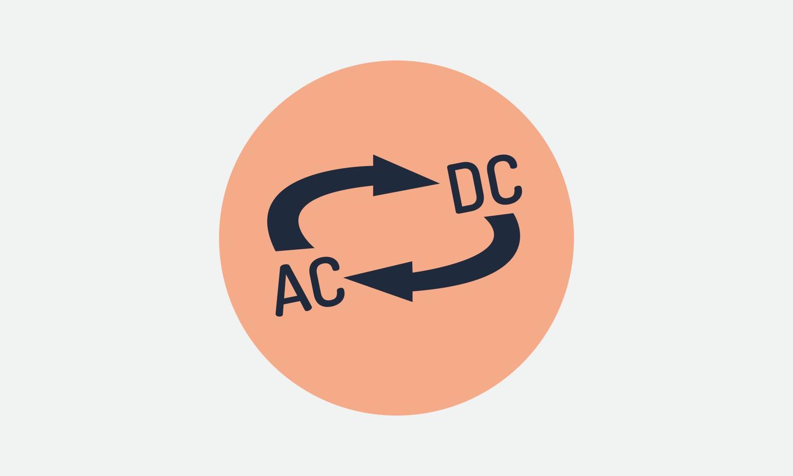 AC- und DC-Spannungssymbol, eps 10. AC-DC-Stromsymbol Symbol Vektor Illustration Design Vorlage Web.