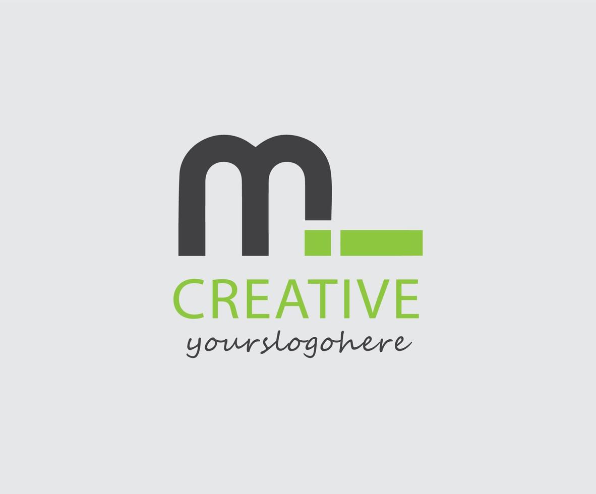 Logo mit Anfangsbuchstaben m. flaches Vektor-Logo-Design-Vorlagenelement. anfangsbuchstabe m logo. m Buchstabe für Logo. vektor