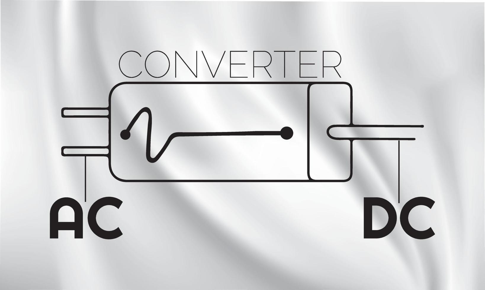 AC- und DC-Spannungssymbol, eps 10. AC-DC-Stromsymbol Symbol Vektor Illustration Design Vorlage Web.