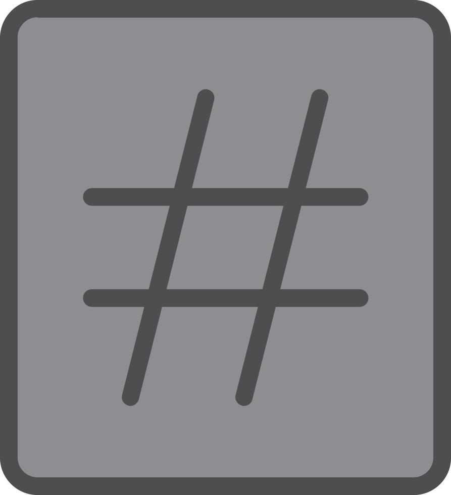 Hashtag-Vektor-Icon-Design vektor