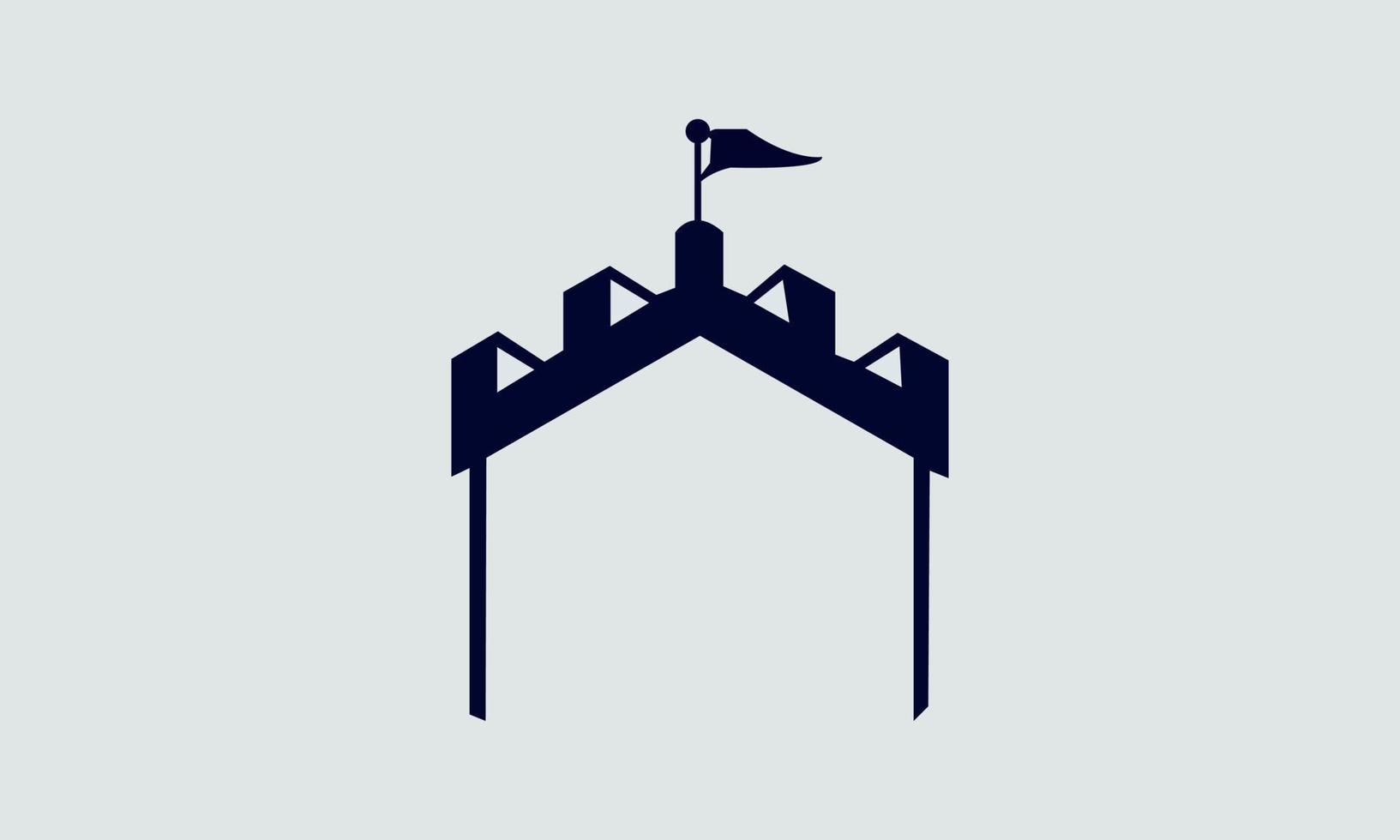 Burgturm-Symbol, Logo isoliert auf weißem Hintergrund. Burg-Logo-Turm-Vektor-Symbol. vektor