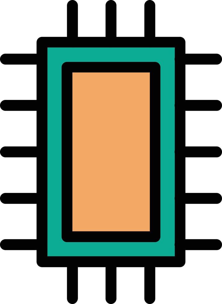 Mikrochip-Vektor-Icon-Design vektor