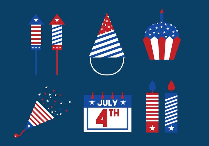 Independence Day Icon Vector Set