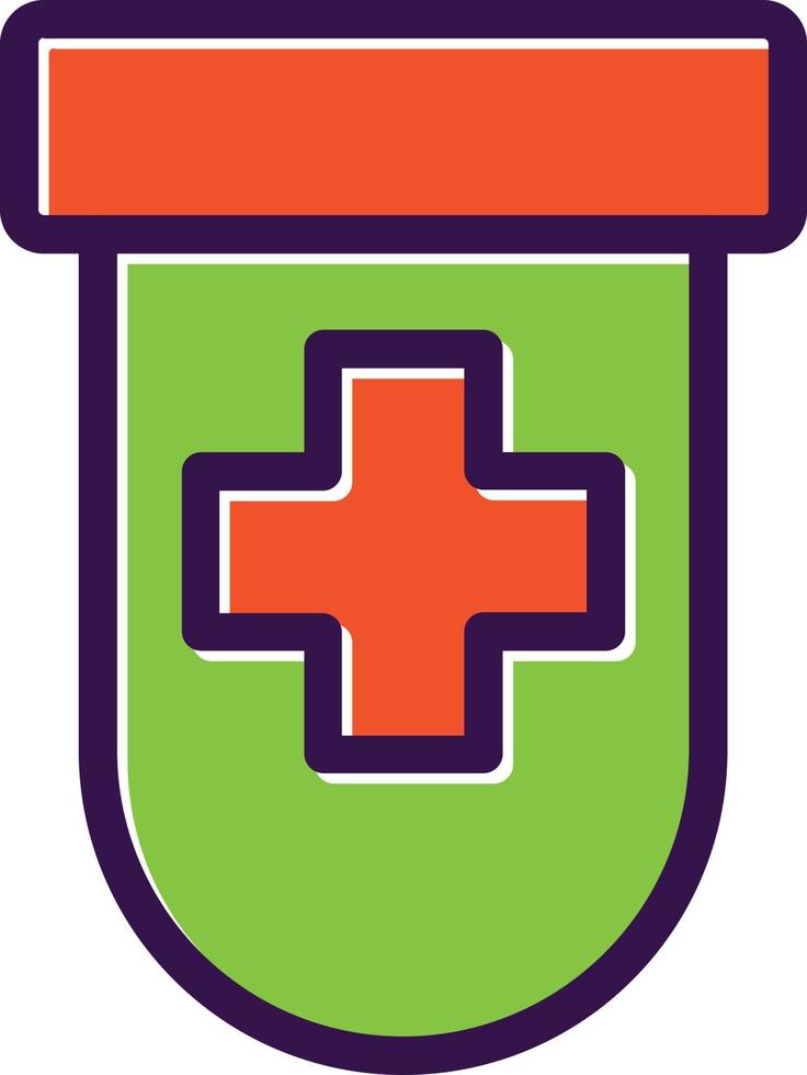 verschreibungspflichtige Flasche Alt-Vektor-Icon-Design vektor