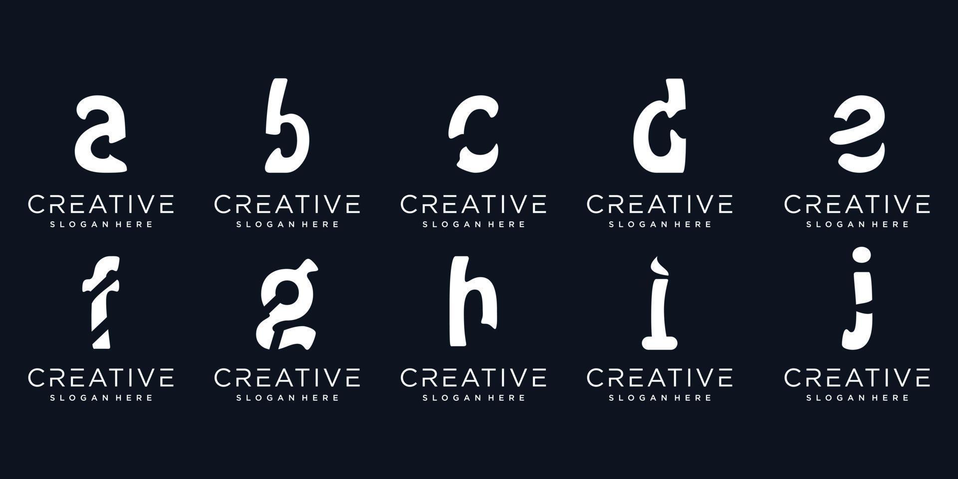kreativ begrepp brev aj logotyp ikon premie vektor