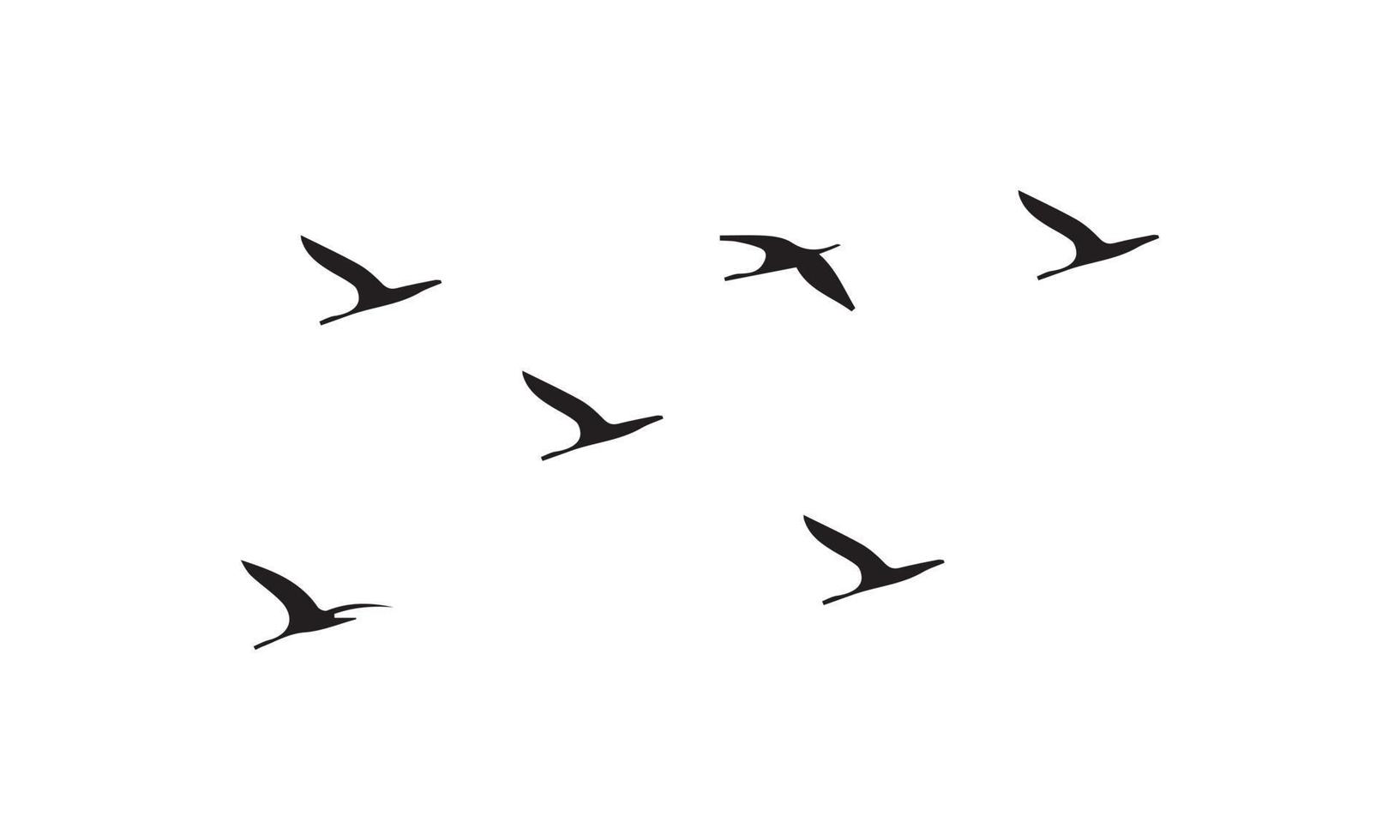 fliegende Vögel Silhouette vektor