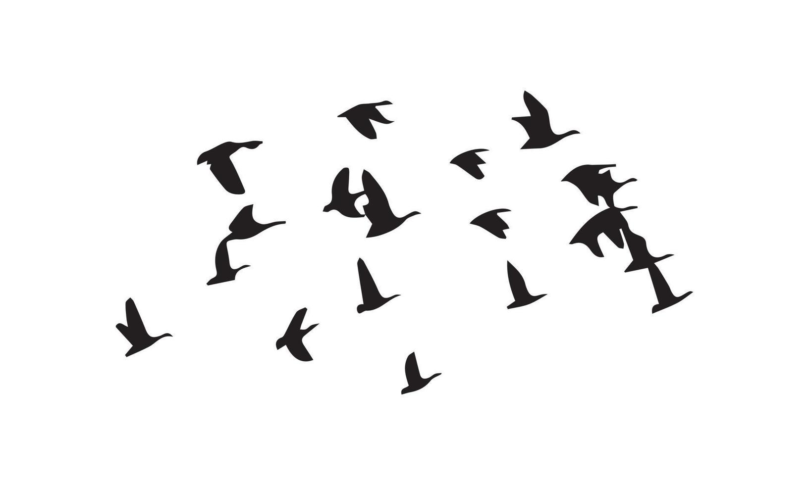 flygande fåglar siluett vektor