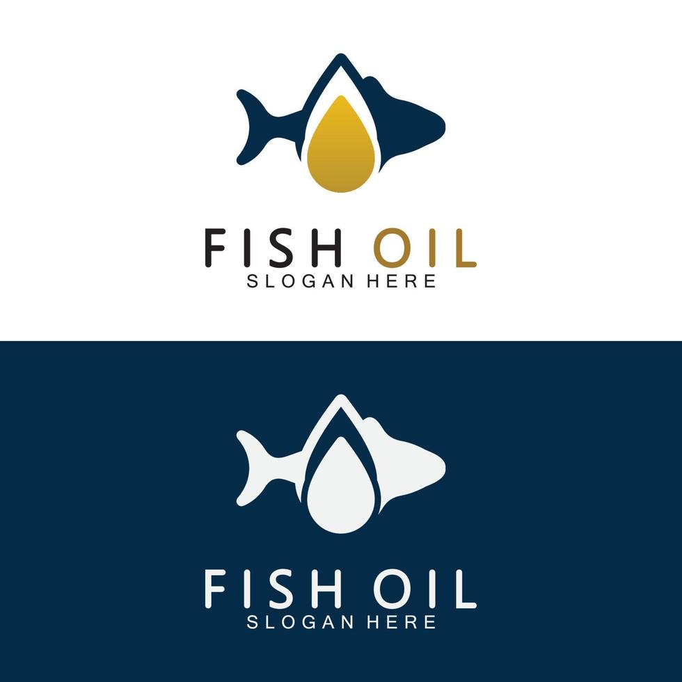 Fischöl-Logo-Vektor-Illustrationsvorlage. vektor