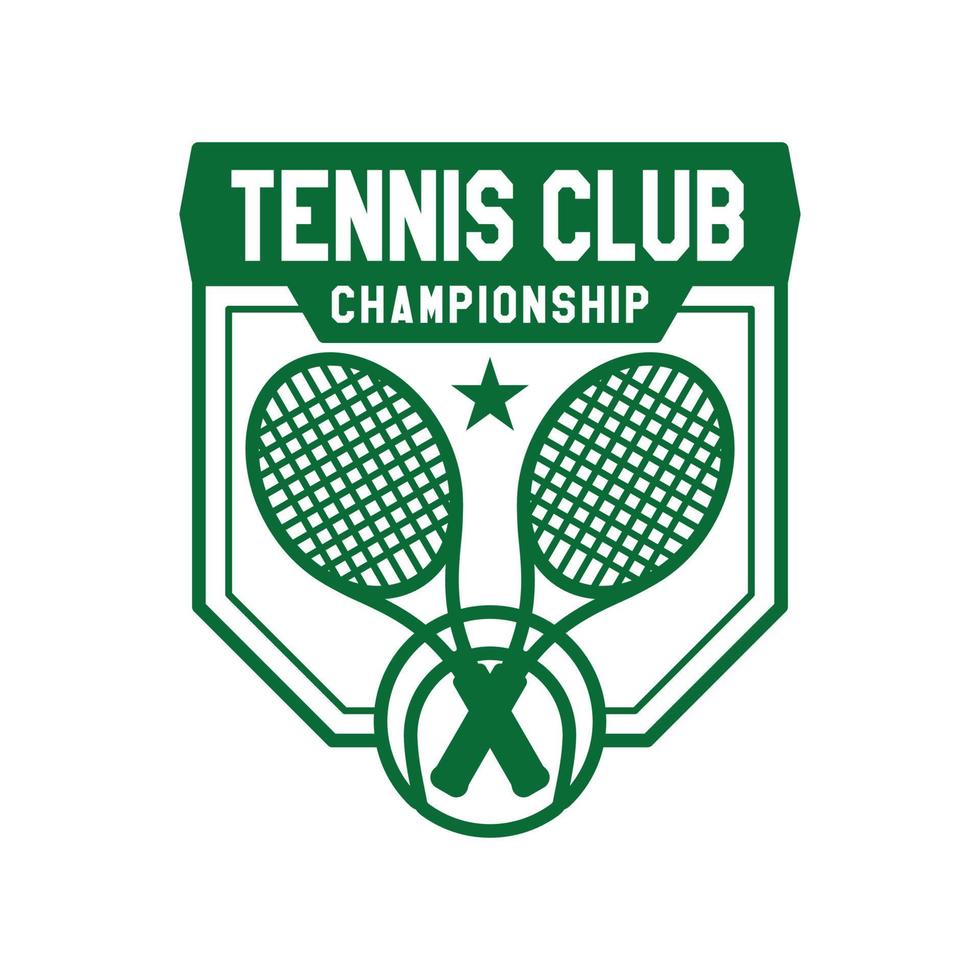 moderner tennisclub, sportlogovektor vektor