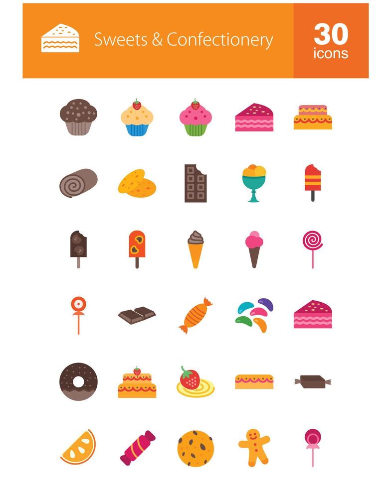 Süßigkeiten Süßwaren Vektor Illustration Symbolbild
