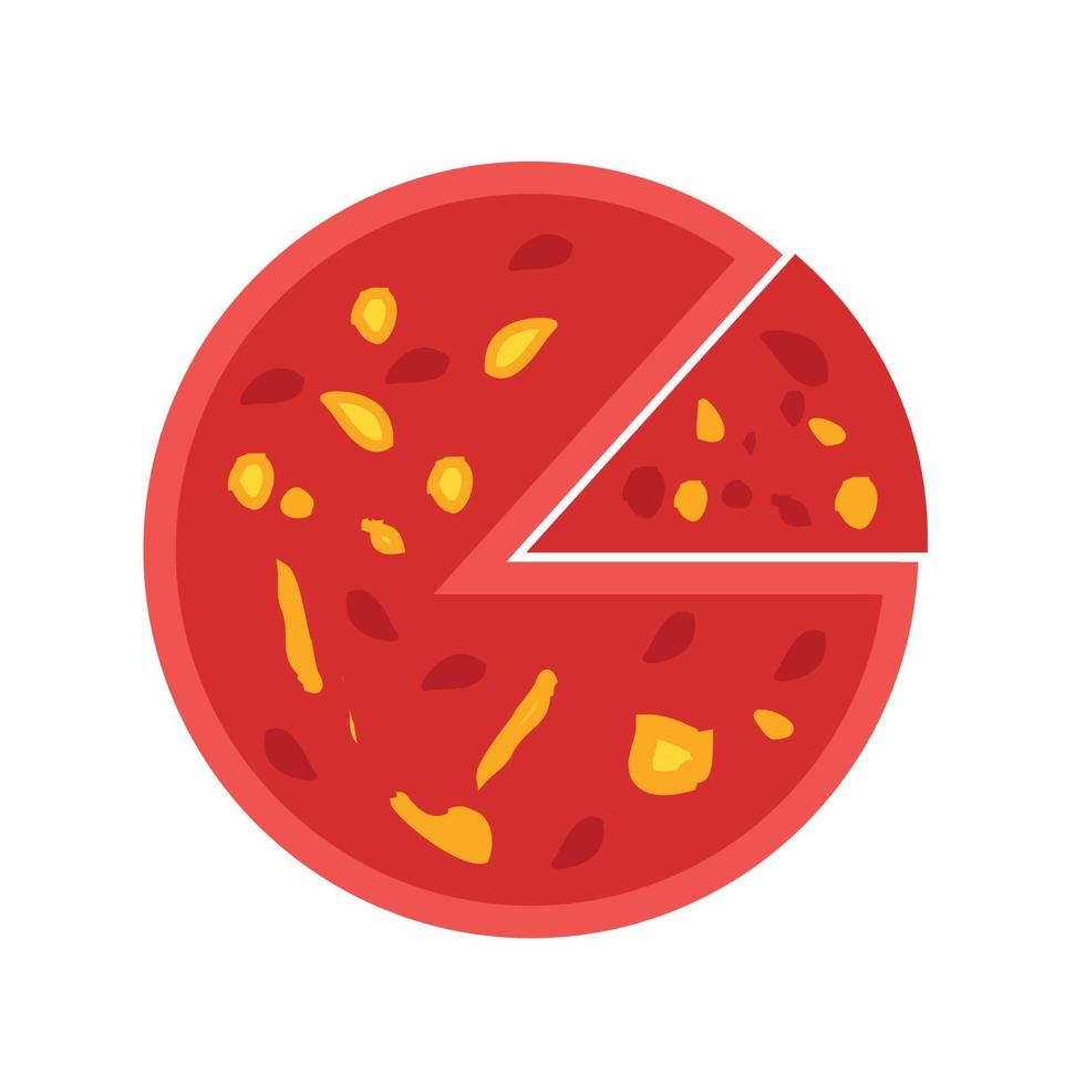 sötsaker konfektyr pizza vektor illustration ikon