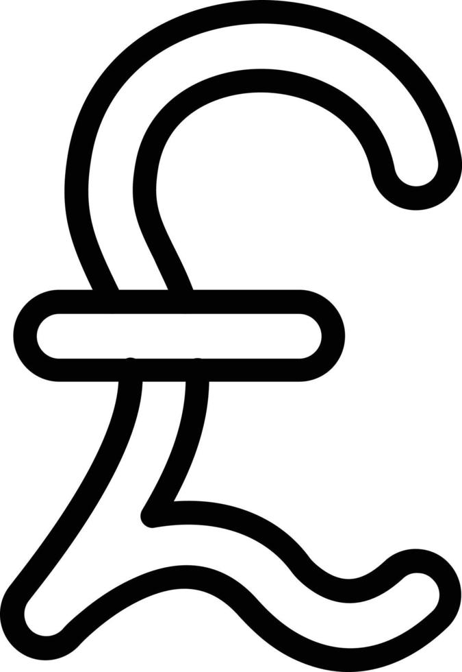 Pfund-Zeichen-Vektor-Icon-Design vektor