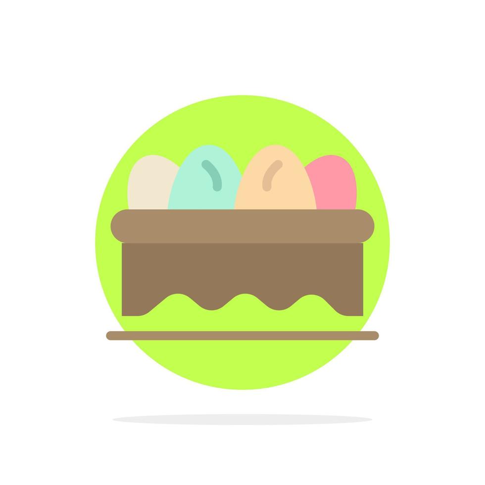 korg påsk ägg abstrakt cirkel bakgrund platt Färg ikon vektor