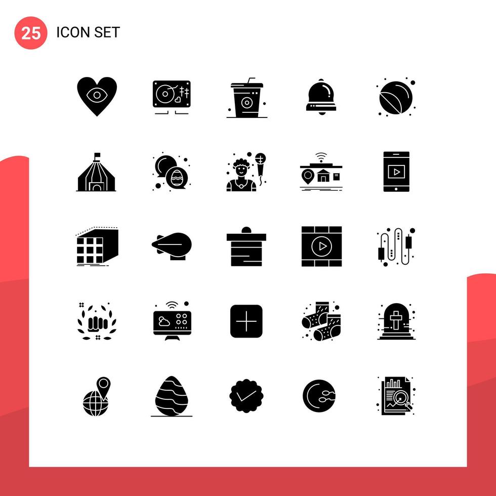 uppsättning av 25 modern ui ikoner symboler tecken för skriva ut jul klocka matlagning jul klocka redigerbar vektor design element