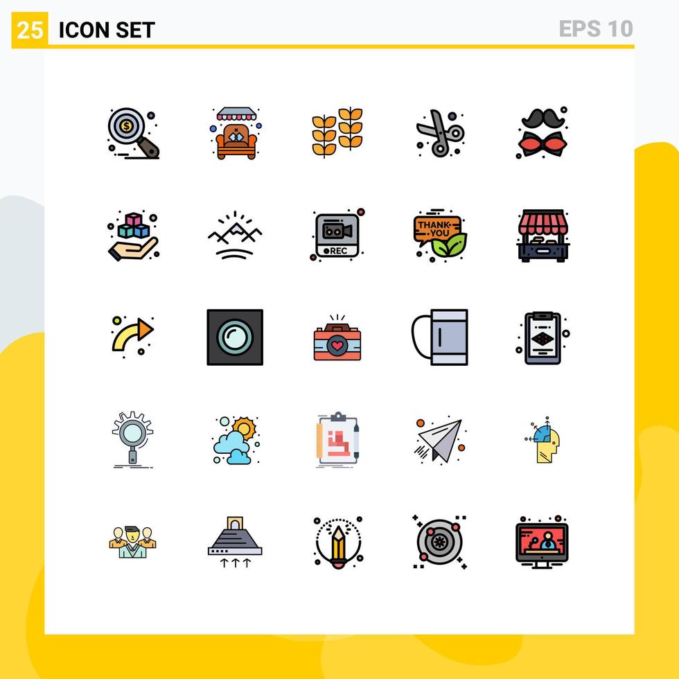 uppsättning av 25 modern ui ikoner symboler tecken för klänning scissor växt utbildning tillbaka till skola redigerbar vektor design element