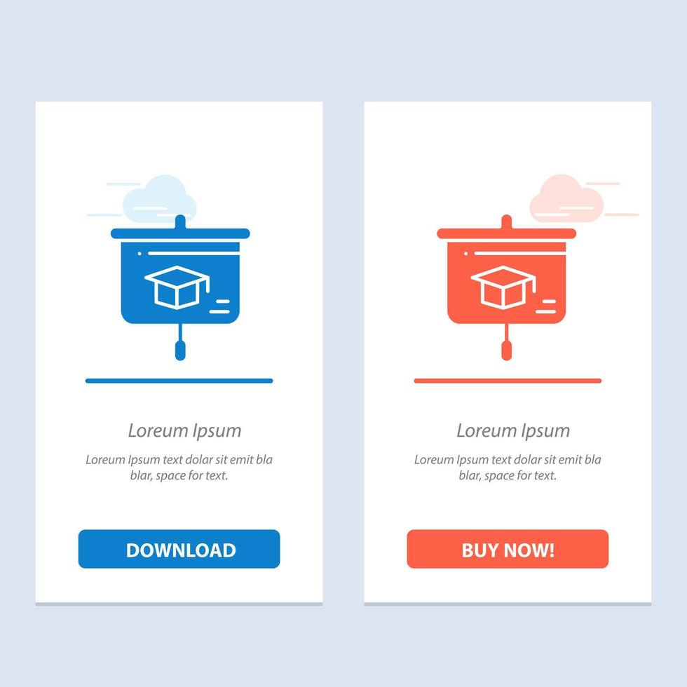 diagramm bildung präsentation schule blau und rot jetzt herunterladen und kaufen web-widget-kartenvorlage vektor