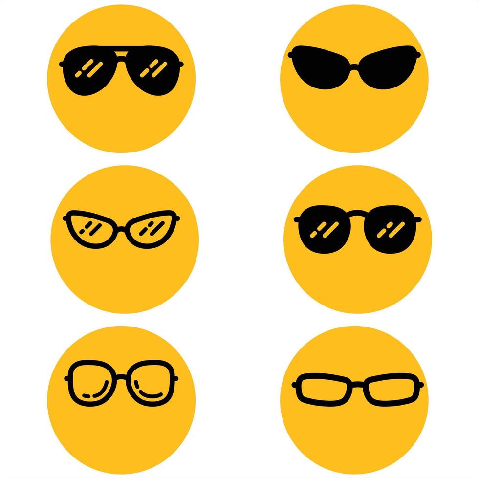 Sammlung von Sonnenbrillen vektor