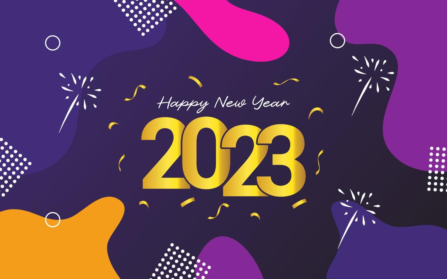 Frohes neues Jahr 2023 Vektor abstrakter Hintergrund