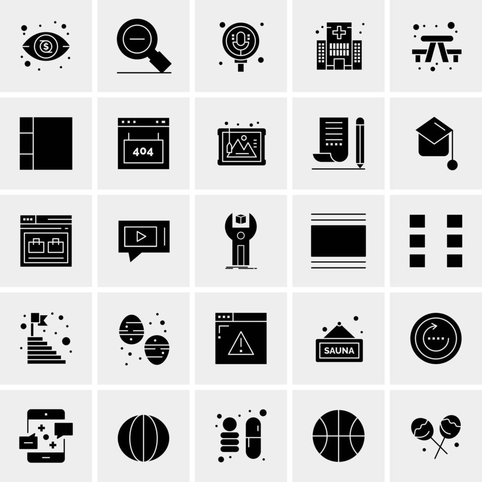 25 universelle Business-Icons Vektor kreative Icon-Illustration zur Verwendung in Web- und Mobilprojekten