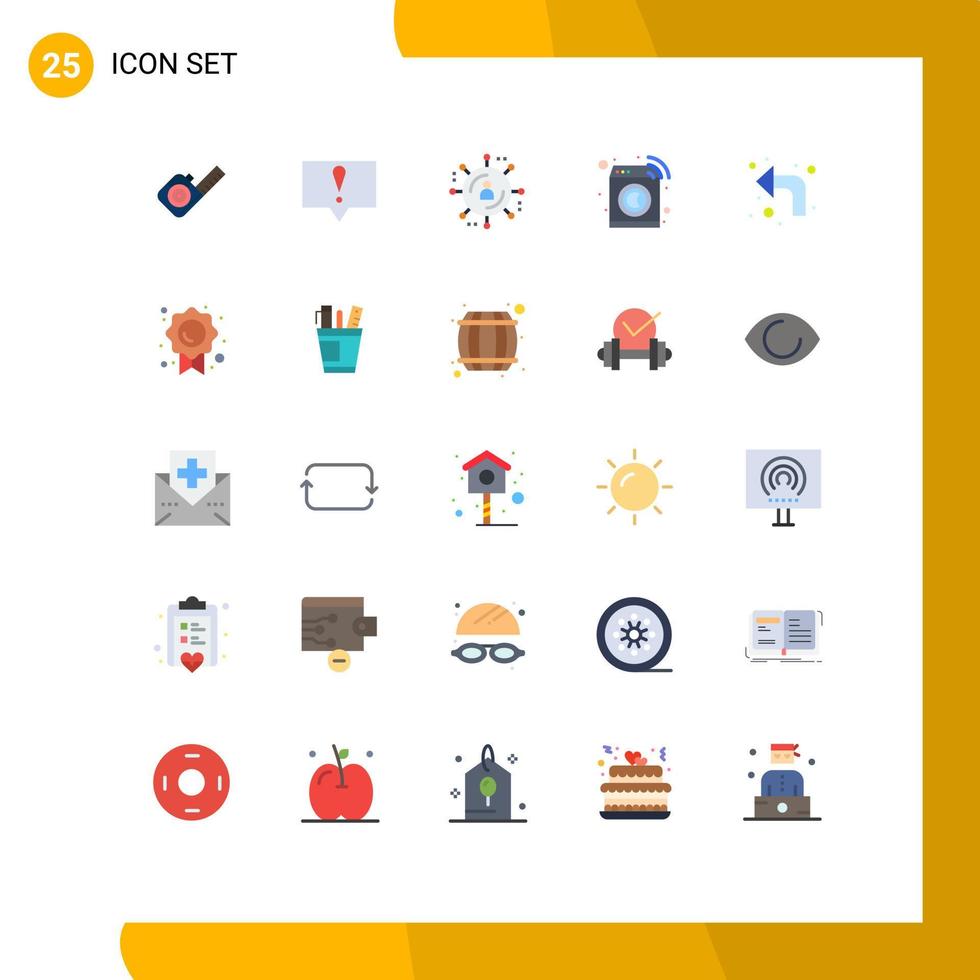 grupp av 25 platt färger tecken och symboler för certifikat upp internet reklam ladda om tvättning redigerbar vektor design element